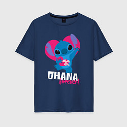 Женская футболка оверсайз Ohana forever