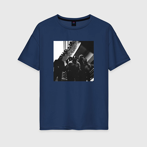 Женская футболка оверсайз OBLADAET SLEEPKNOT / Тёмно-синий – фото 1