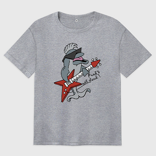 Женская футболка оверсайз Punks not dead! / Меланж – фото 1