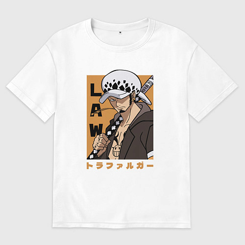 Женская футболка оверсайз Трафальгар Ло / Белый – фото 1