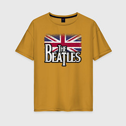 Женская футболка оверсайз The Beatles Great Britain Битлз