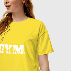 Футболка оверсайз женская GYM- образ жизни, цвет: желтый — фото 2