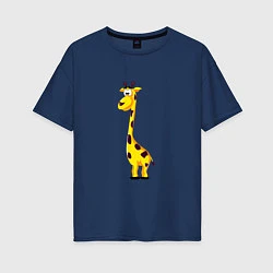 Женская футболка оверсайз Веселый жирафик