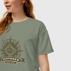 Футболка оверсайз женская Компас, цвет: авокадо — фото 2