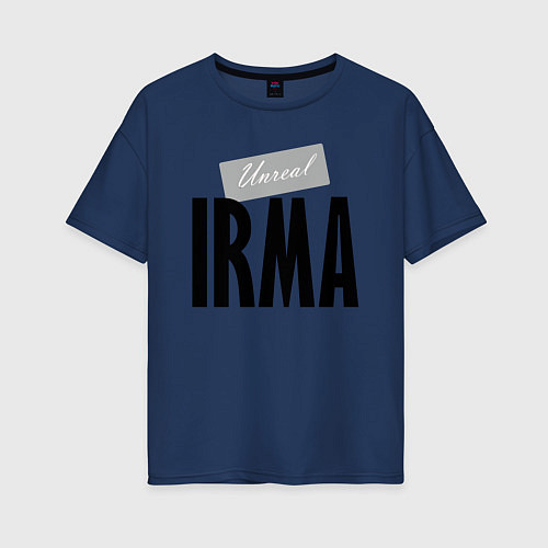Женская футболка оверсайз Unreal Irma / Тёмно-синий – фото 1
