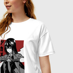 Футболка оверсайз женская Сила Акамэ, цвет: белый — фото 2