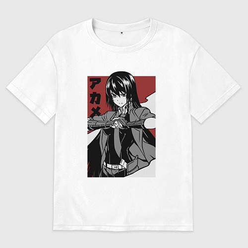 Женская футболка оверсайз Сила Акамэ / Белый – фото 1