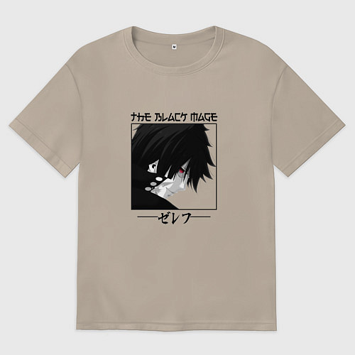 Женская футболка оверсайз Хвост Феи Fairy Tail, Зереф Zeref / Миндальный – фото 1