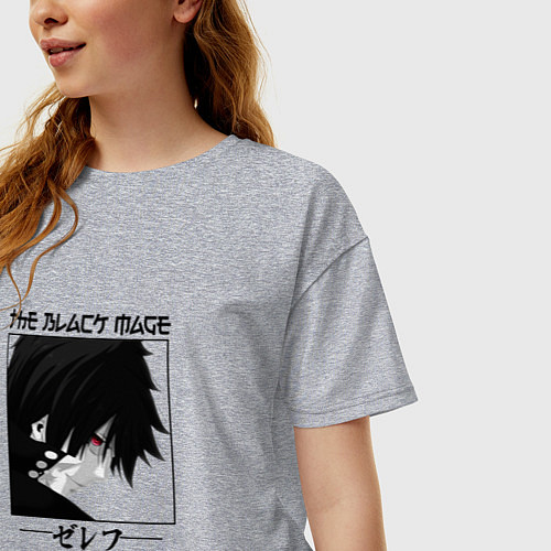 Женская футболка оверсайз Хвост Феи Fairy Tail, Зереф Zeref / Меланж – фото 3