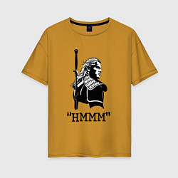 Женская футболка оверсайз The Witcher HMMM
