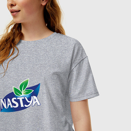 Женская футболка оверсайз Nestea Настя / Меланж – фото 3