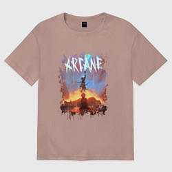 Женская футболка оверсайз JINX HERE WAS ARCANE LEAGUE OF LEGENDS ДЖИНКС