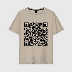 Женская футболка оверсайз QR-код Скала Джонсон