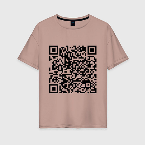 Женская футболка оверсайз QR-код Скала Джонсон / Пыльно-розовый – фото 1