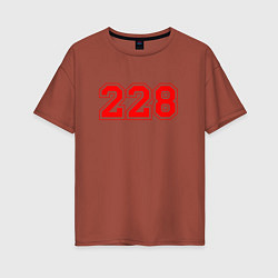 Женская футболка оверсайз 228 рэп