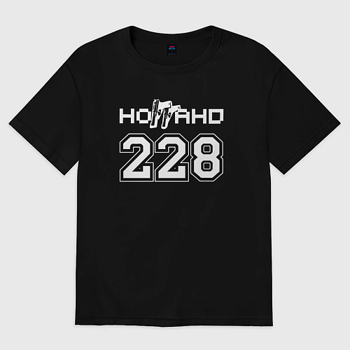 Женская футболка оверсайз 228 - Ноггано / Черный – фото 1