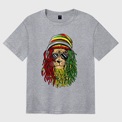 Футболка оверсайз женская Rasta lioN, цвет: меланж