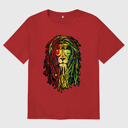 Футболка оверсайз женская Jam lioN, цвет: красный