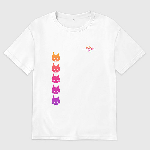 Женская футболка оверсайз Stray: Gradient / Белый – фото 1