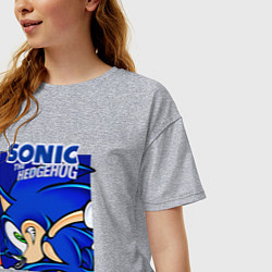 Футболка оверсайз женская Sonic Adventure Sonic, цвет: меланж — фото 2