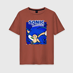 Футболка оверсайз женская Sonic Adventure Sonic, цвет: кирпичный
