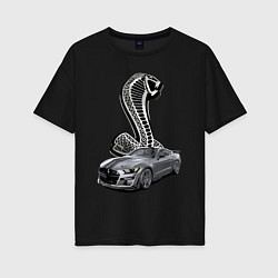 Футболка оверсайз женская Shelby GT 500 - нереально крутое точило!, цвет: черный