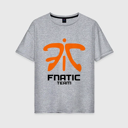 Женская футболка оверсайз Dota 2: Fnatic Team / Меланж – фото 1