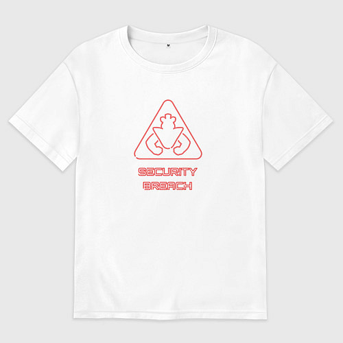 Женская футболка оверсайз FNAF Security Breach logo / Белый – фото 1