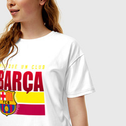 Футболка оверсайз женская BARCA Ф К БАРСЕЛОНА, цвет: белый — фото 2