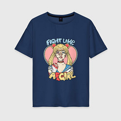 Женская футболка оверсайз Sailor Moon файт 001