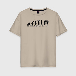 Женская футболка оверсайз Эволюция Муай Тай