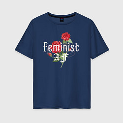 Женская футболка оверсайз Feminist AF