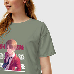 Футболка оверсайз женская Добро пожаловать в класс превосходства Youkoso Jit, цвет: авокадо — фото 2