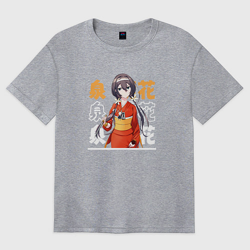 Женская футболка оверсайз Великий из бродячих псов Bungou stray dogs, Кёка И / Меланж – фото 1