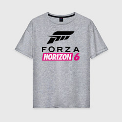 Футболка оверсайз женская Forza Horizon 6 logo, цвет: меланж