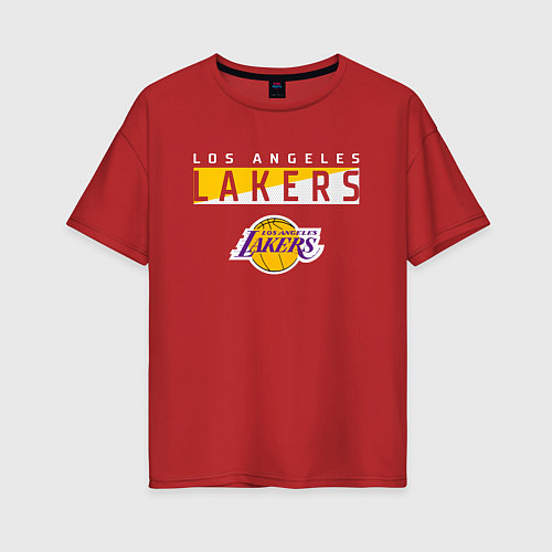 Женская футболка оверсайз LA LAKERS NBA ЛЕЙКЕРС НБА / Красный – фото 1