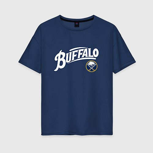 Женская футболка оверсайз Баффало Сейберз , Buffalo Sabres / Тёмно-синий – фото 1