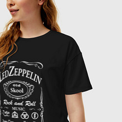 Футболка оверсайз женская Led Zeppelin, Лед Зеппелин, цвет: черный — фото 2