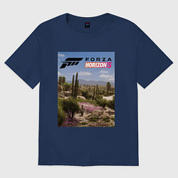 Футболка оверсайз женская Forza Horizon 5 A GOOD DAY, цвет: тёмно-синий