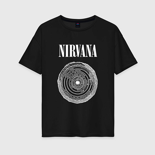 Женская футболка оверсайз Nirvana Нирвана Круги ада / Черный – фото 1