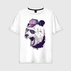 Футболка оверсайз женская Cool panda!, цвет: белый