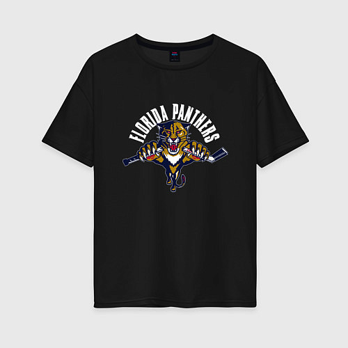 Женская футболка оверсайз Флорида Пантерз, Florida Panthers / Черный – фото 1