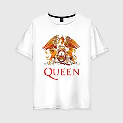 Женская футболка оверсайз Queen, логотип