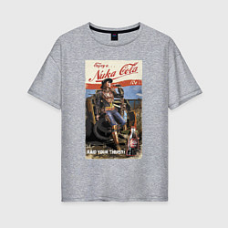 Футболка оверсайз женская Nuka Cola - raid your first!, цвет: меланж