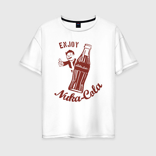 Женская футболка оверсайз Наслаждайся Нука Колой! / Белый – фото 1