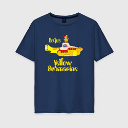 Женская футболка оверсайз On a Yellow Submarine