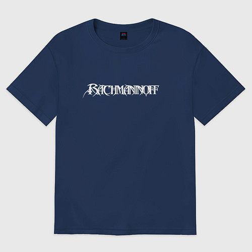 Женская футболка оверсайз Рахманинов Белый / Тёмно-синий – фото 1