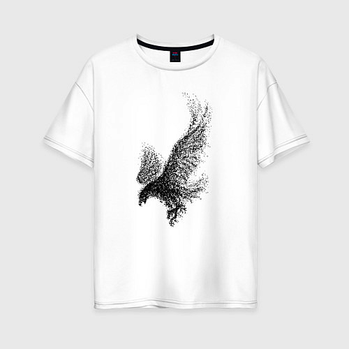 Женская футболка оверсайз Пикирующий орёл Пуантель / Белый – фото 1