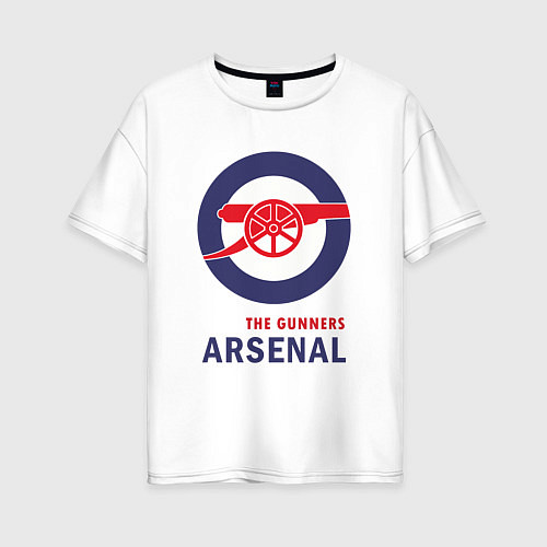 Женская футболка оверсайз Arsenal The Gunners / Белый – фото 1