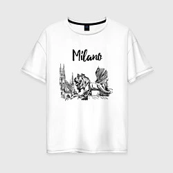 Женская футболка оверсайз Италия Милан
